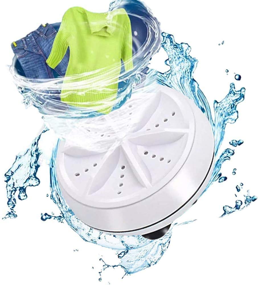 2-in-1 Portable Mini Ultrasonic Washing Machine – Compact Washer for Travel & Small Loads