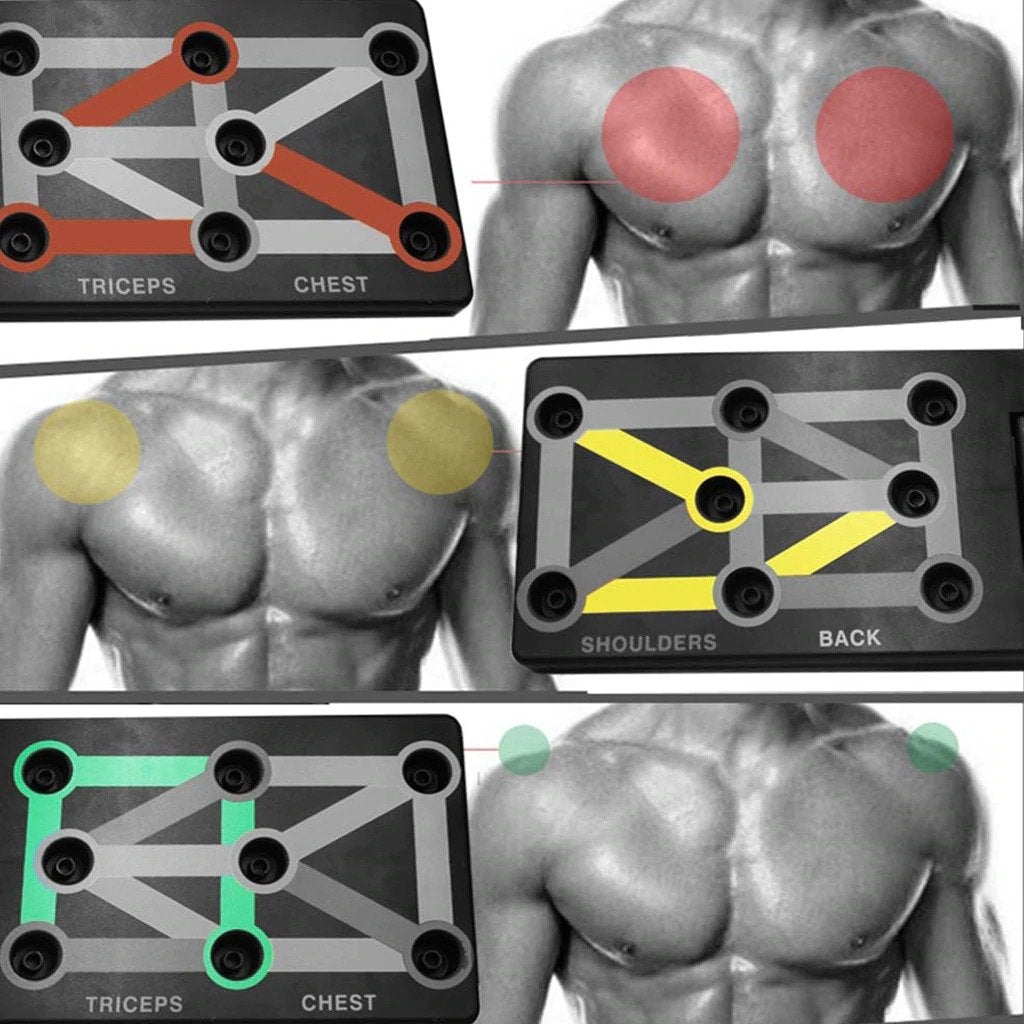 9-in-1 Push-Up Board System – Color-Coded Muscle Trainer for Full Body Workouts
