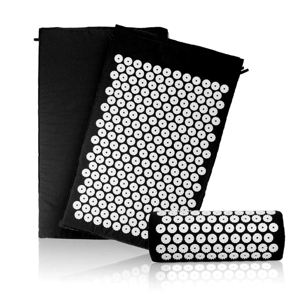 Acupressure Mat & Pillow Set – Yoga Massage Cushion for Back, Neck & Stress Relief
