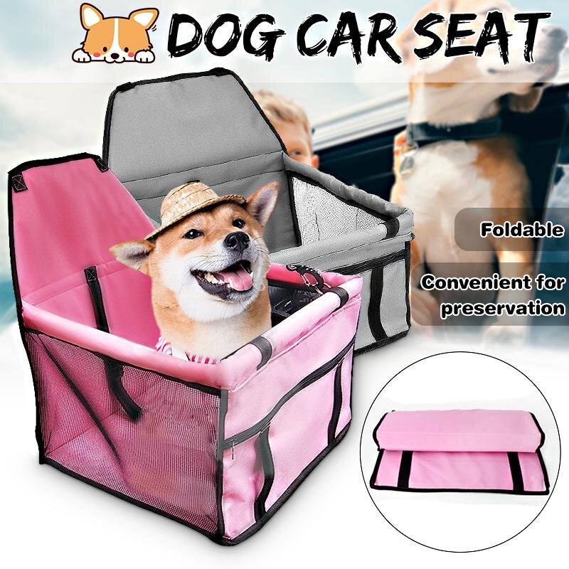 Folding Pet Car Seat Hammock – Waterproof Travel Carrier & Seat Protector for Dogs