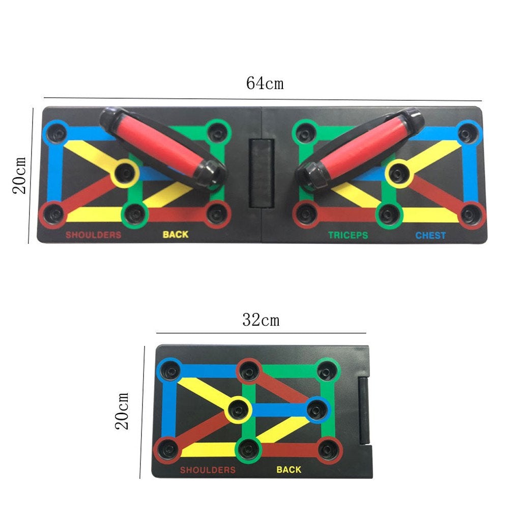 9-in-1 Push-Up Board System – Color-Coded Muscle Trainer for Full Body Workouts