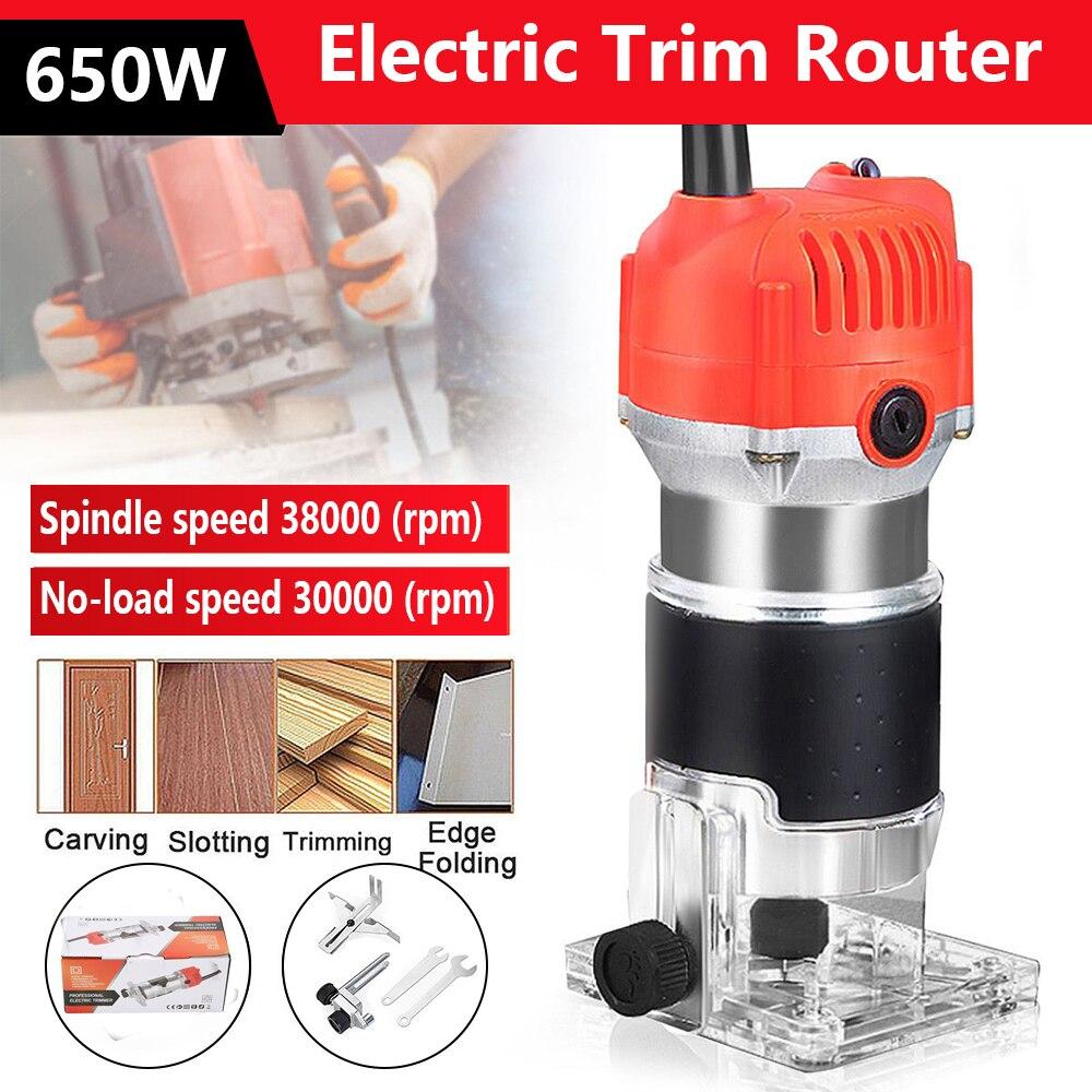 Electric Laminate Wood Trimmer – Handheld Edge Router Tool for Carpentry & DIY Projects