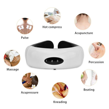 Electric Pulse Neck Massager – Magnetic Therapy Device for Pain Relief & Muscle Relaxation