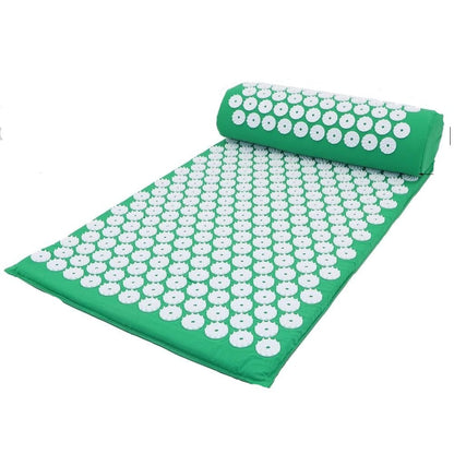Acupressure Mat & Pillow Set – Yoga Massage Cushion for Back, Neck & Stress Relief