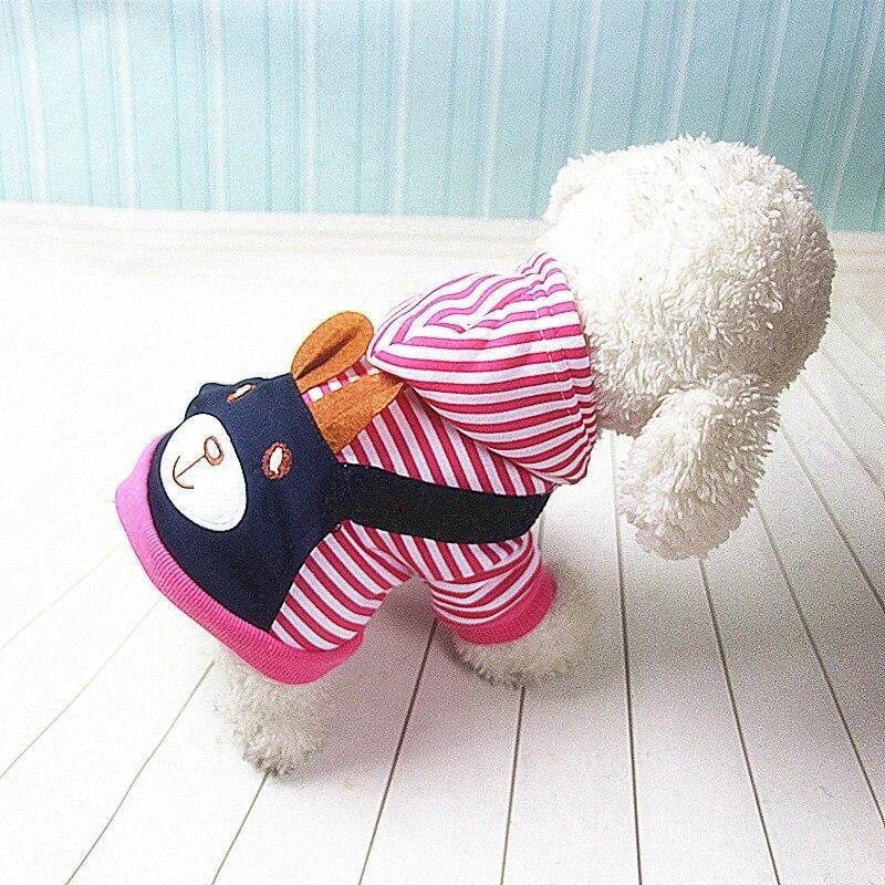 Striped Dog Hoodie – Warm Winter Clothes for Small & Medium Dogs