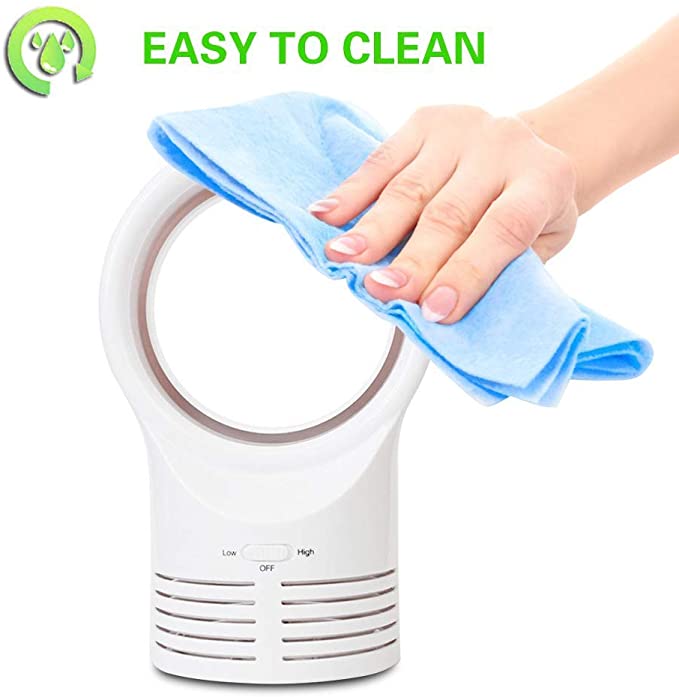 Bladeless Desktop Fan – Quiet Electric Cooling Fan for Home & Office Use