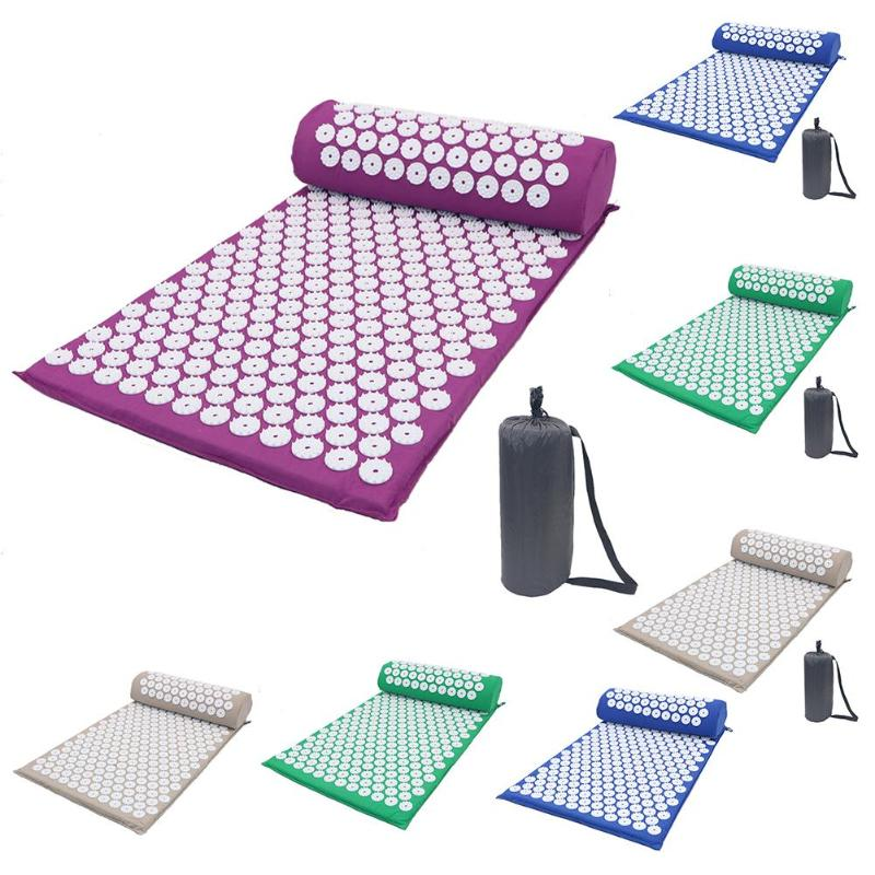 Acupressure Mat & Pillow Set – Yoga Massage Cushion for Back, Neck & Stress Relief