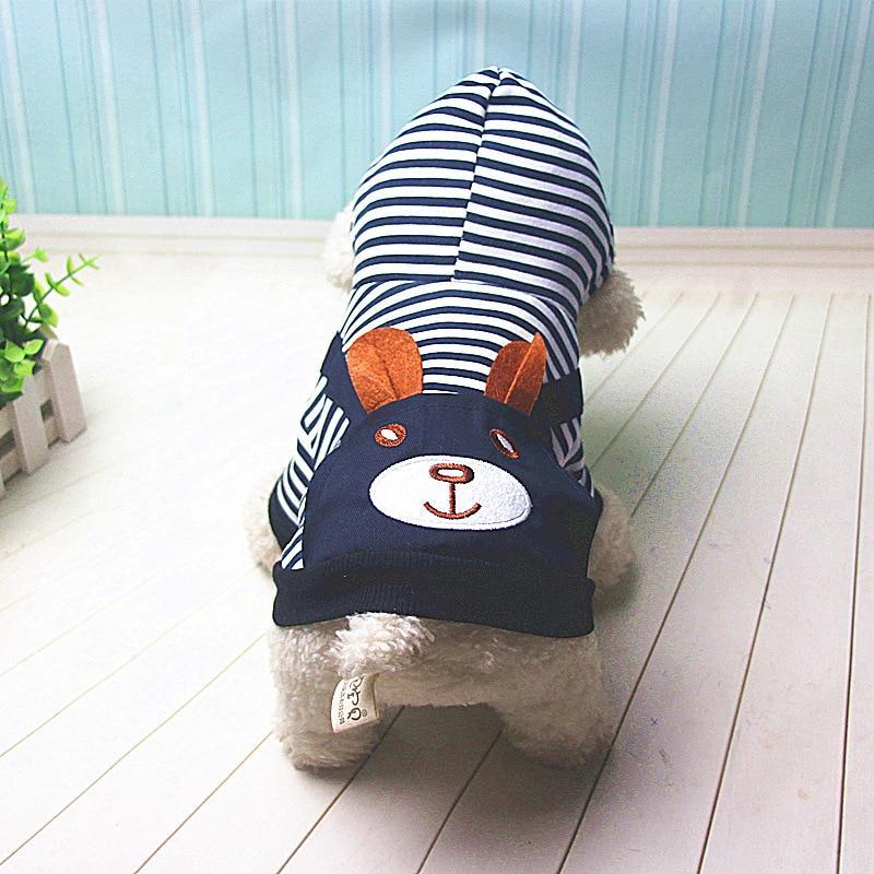 Striped Dog Hoodie – Warm Winter Clothes for Small & Medium Dogs