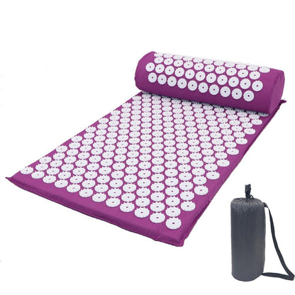 Acupressure Mat & Pillow Set – Yoga Massage Cushion for Back, Neck & Stress Relief
