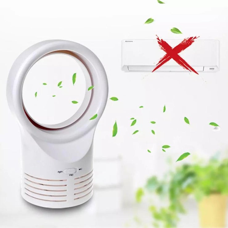 Bladeless Desktop Fan – Quiet Electric Cooling Fan for Home & Office Use
