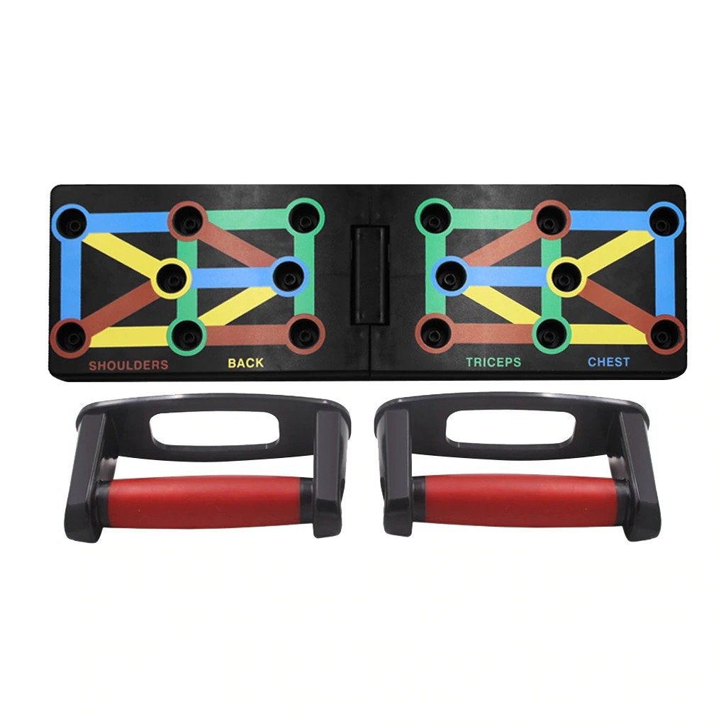 9-in-1 Push-Up Board System – Color-Coded Muscle Trainer for Full Body Workouts