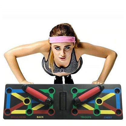 9-in-1 Push-Up Board System – Color-Coded Muscle Trainer for Full Body Workouts