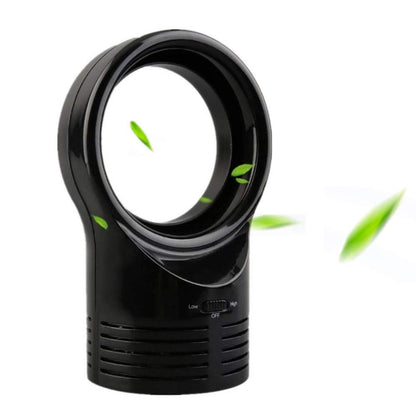 Bladeless Desktop Fan – Quiet Electric Cooling Fan for Home & Office Use